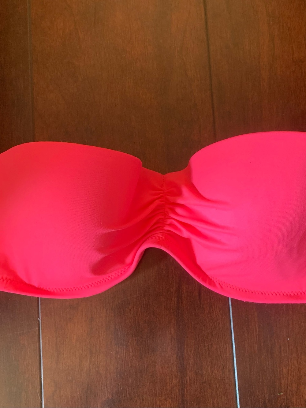 Victoria's Secret Bright Neon Pink Strapless Bandeau Top